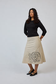 Just a Flirt Pleated Skirt in Magenta main image 1