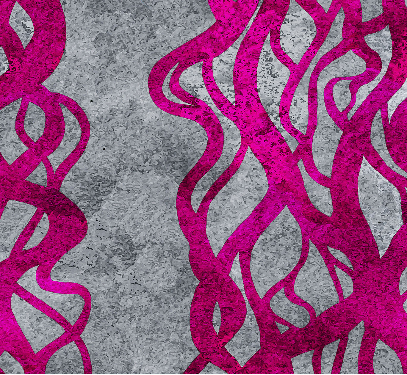 hot pink interwoven strands with grey mottled background 